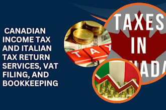 canadian income tax and italian tax return services, vat filing, and bookkeeping