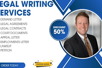be your US attorney for cease and desist, demand letter, legal notices