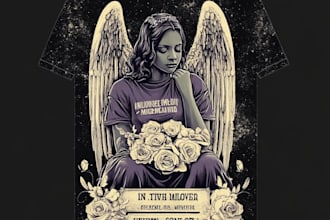 design memorial funeral rip in loving memory t shirt design