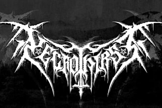 make death metal, slam, and brutal logo for you