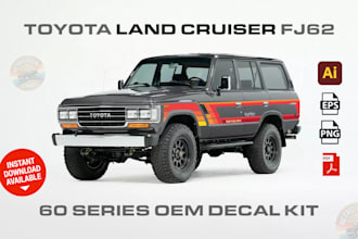 design oem decal for land cruiser lc60