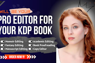 do copy editing, developmental and line editor and proofread for amazon kdp