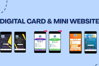 make digital visiting card and mini website