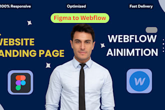 develop a responsive barber business website using webflow