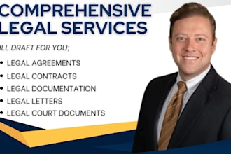 draft and review legal contracts, agreement, divorce motions, legal letters