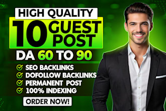 publish 10 guest posts with high da 90,premium guest posting service