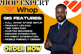 professionally do full whop store setup for your brand, discord integration