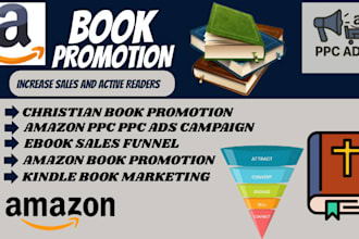 do christian book promotion, amazon PPC ads campaign, ebook sales funnel