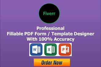 design fillable PDF form or template
