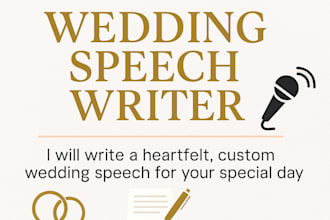 write a heartfelt and memorable wedding speech or toast