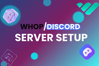 professionally set up paid discord server with whop store integration