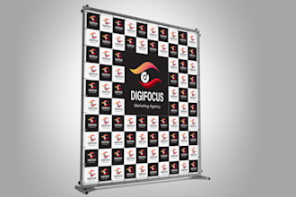 create step repeat or backdrop banners from your logo