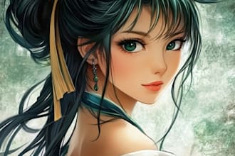 draw chibi anime character art kawaii for you