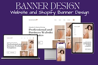 design high catchy website banner, shopify banner, web slider, ad banner