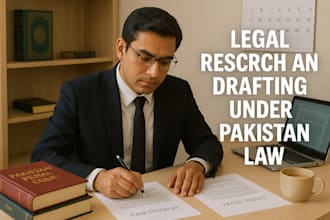 draft legal documents and provide legal research under pakistan law