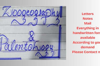 handwrite any documents, study notes and letters for you