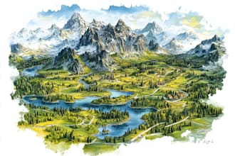 design hand drawn fantasy map