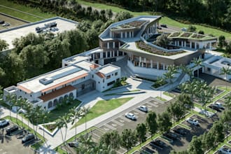 create high end exterior renderings for houses and buildings