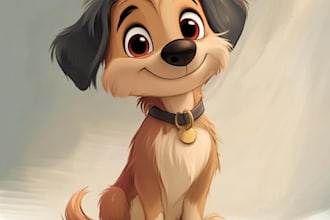 paint your cartoon portrait in disney style
