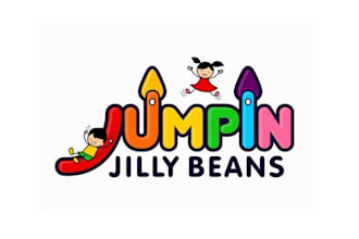 make sustainability colorful fun logo for jumpin jilly beans