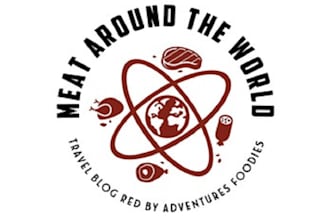 design modern our meat and travel blog logo
