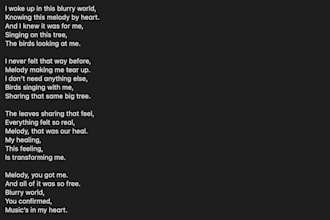 write original song lyrics in english or french