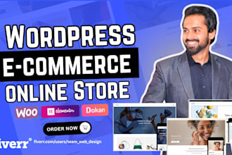 design wordpress woocommerce store and online store