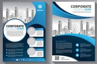 create a professional business pamphlet flyer poster design brochure bifold