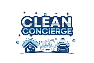 design fresh mobile cleaning concept logo