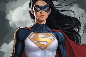 draw your superhero character in comic style