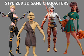 do 3d stylized game character for unreal engine 3d character modeling 3d rigging