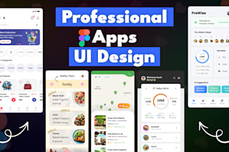 design modern mobile app UI in figma with prototype