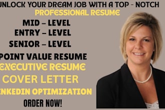 deliver an expert resumes tailored for mid level, senior and executive roles