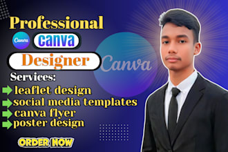 create canva flyer, leaflet, brochure and poster design for your brand