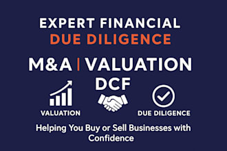 do business valuation,qoe report, financial due diligence report on acqusition