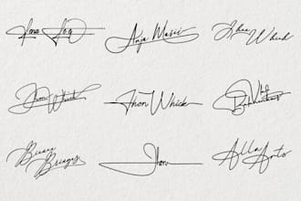 do artistic handwritten autograph signature photography logo