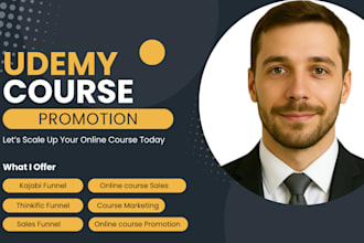 promote your udemy course and build kajabi sales funnel course promotion