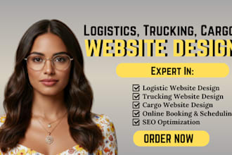 do trucking website, logistics website design, cargo website, transport website