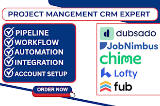 do project management crm boldtrail jobnimbus follow up boss lofty dubsado chime