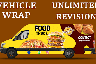 do  a vehicle wrap design for van car truck trailer