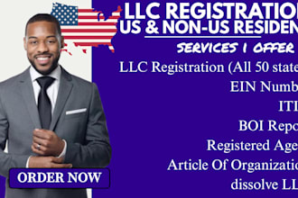 do your llc registration, boi, ein number, registered agent and dissolve llc