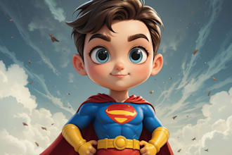 draw a superhero cartoon characters for you