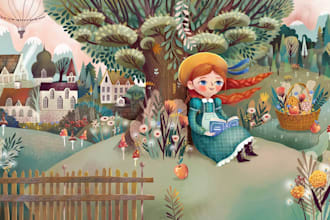 children story book illustration children story book illustration