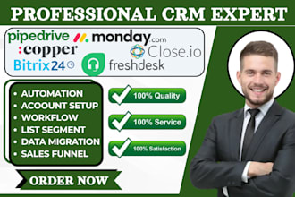 setup pipedrive bitrix24 copper crm close io monday com freshdesk integration
