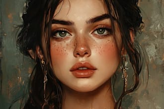 do digital oil painting based on your photo