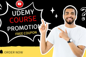 organic udemy course promotion, udemy course marketing