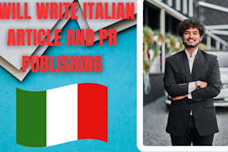 write italian article and PR publishing