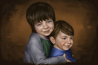 make your photo into a digital oil painting portrait art