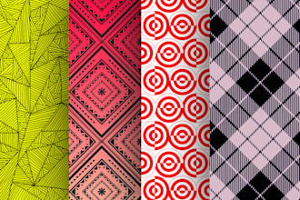 design geometric abstract seamless patterns for textile