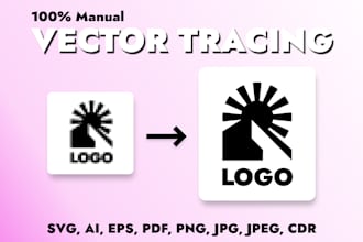 convert your sketch or existing logo into a clean vector file